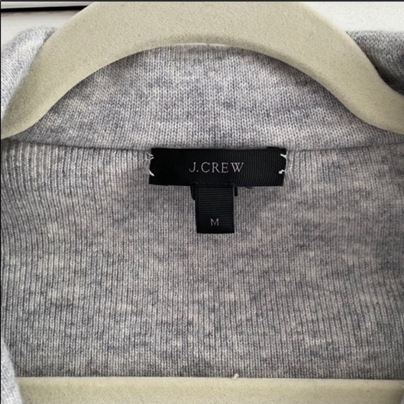 J Crew | Light Grey Cropped Sweater Blazer - Picture 3 of 5